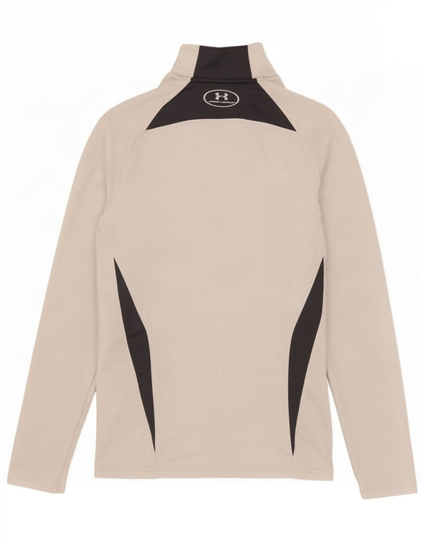 Under Armour Herre Cold Gear Top Langærmet Lille hvid Colourblock