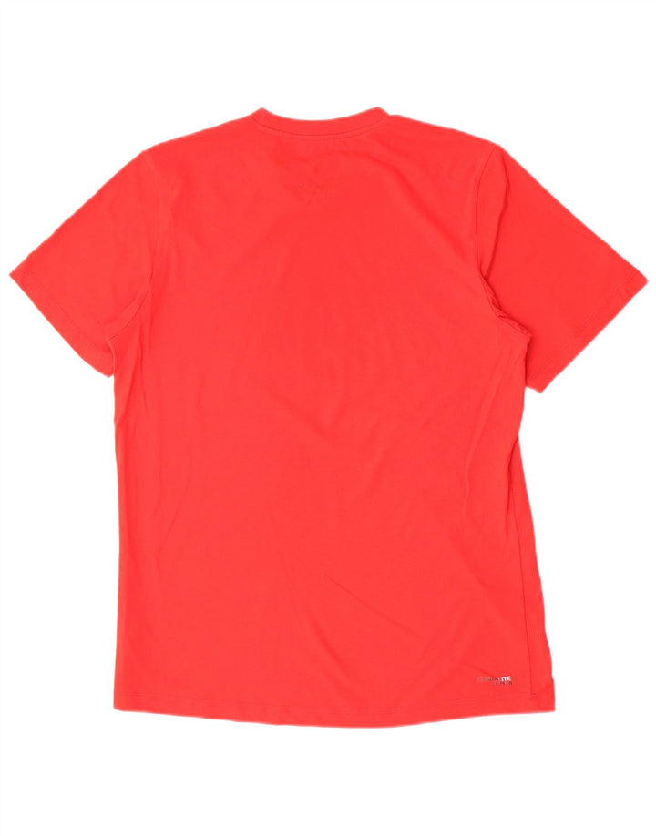 Adidas Herre T-Shirt Top Medium Rød Bomuld