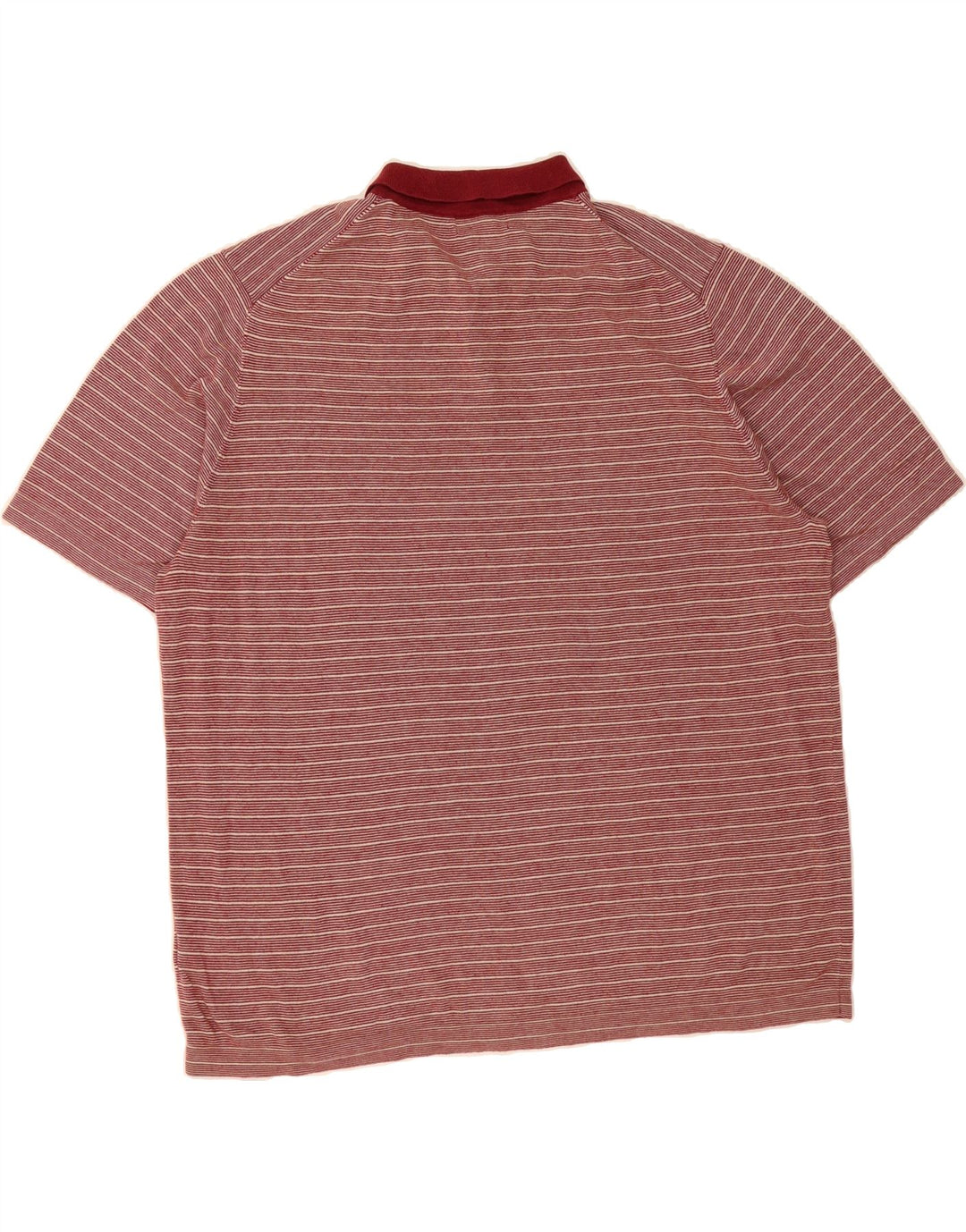 EDDIE BAUER Mens Polo Shirt XL Red Striped Cotton Vintage Eddie Bauer and Second-Hand Eddie Bauer from Messina Hembry 