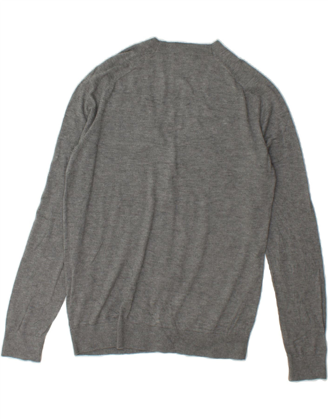 BENETTON Mens Cardigan Sweater Small Grey Viscose Vintage Benetton and Second-Hand Benetton from Messina Hembry 