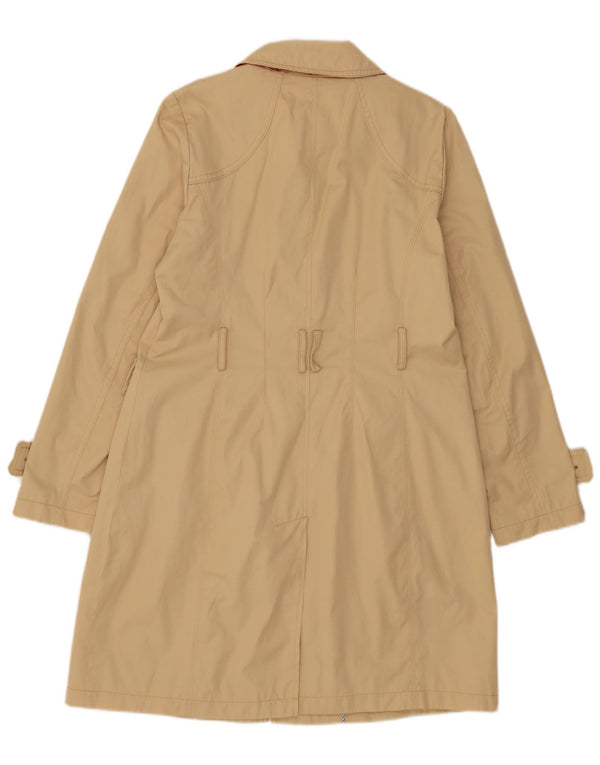 Lands End Womens Trench Coat UK 10 Small Beige Cotton