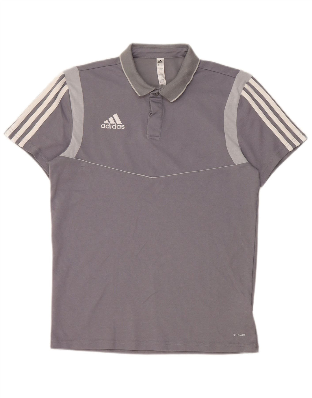 Adidas Herre Climalite Polo Shirt Lille Grå Colourblock Bomuld