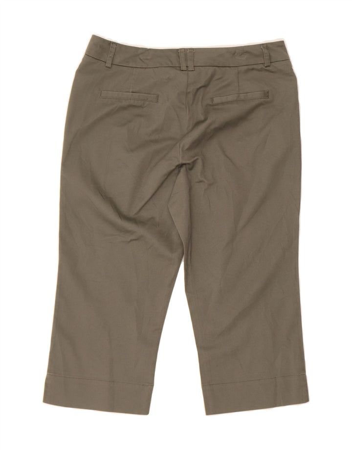 DOCKERS Womens Straight Capri Trousers US 8 Medium W32 L20 Khaki Cotton Vintage Dockers and Second-Hand Dockers from Messina Hembry 