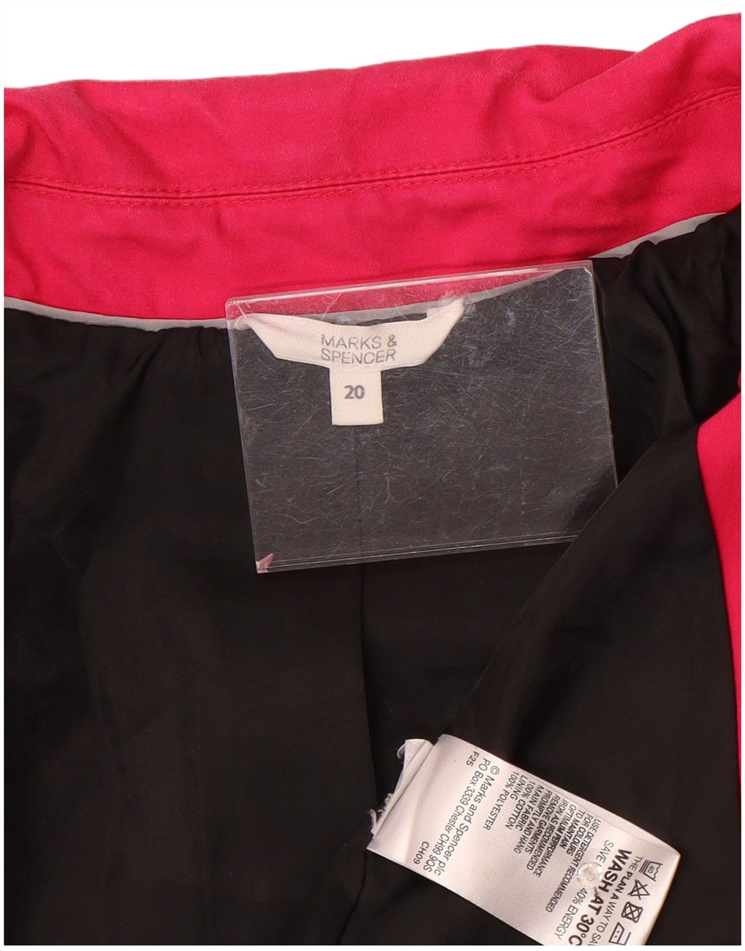 Marks & Spencer Trench Coat til kvinder UK 20 2XL Pink Bomuld