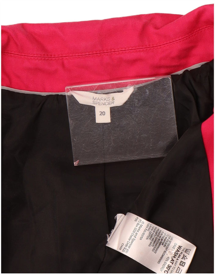 Marks & Spencer Trench Coat til kvinder UK 20 2XL Pink Bomuld