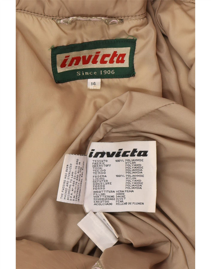 Invicta polstret frakke til kvinder UK 14 Medium Beige Polyamid
