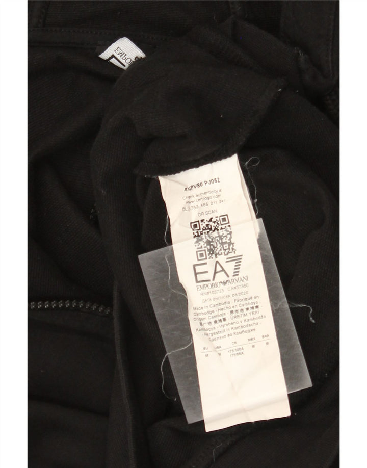 EMPORIO ARMANI Dame Hættetrøje Sweater UK 14 Medium Sort Bomuld