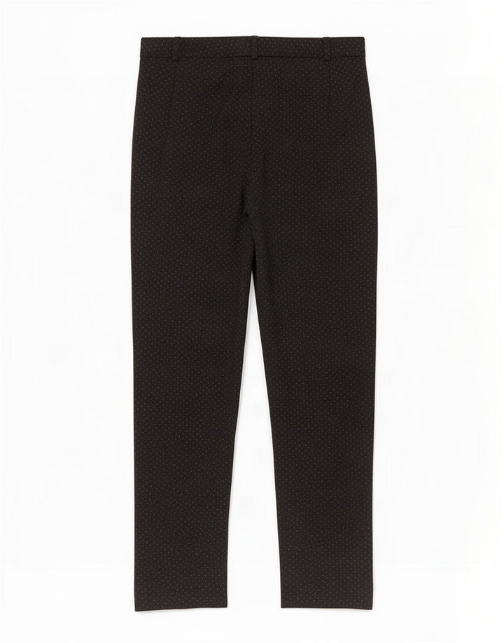 Marks & Spencer Dame Cropped Trousers UK 12 Medium W30 L27 Black Spotted