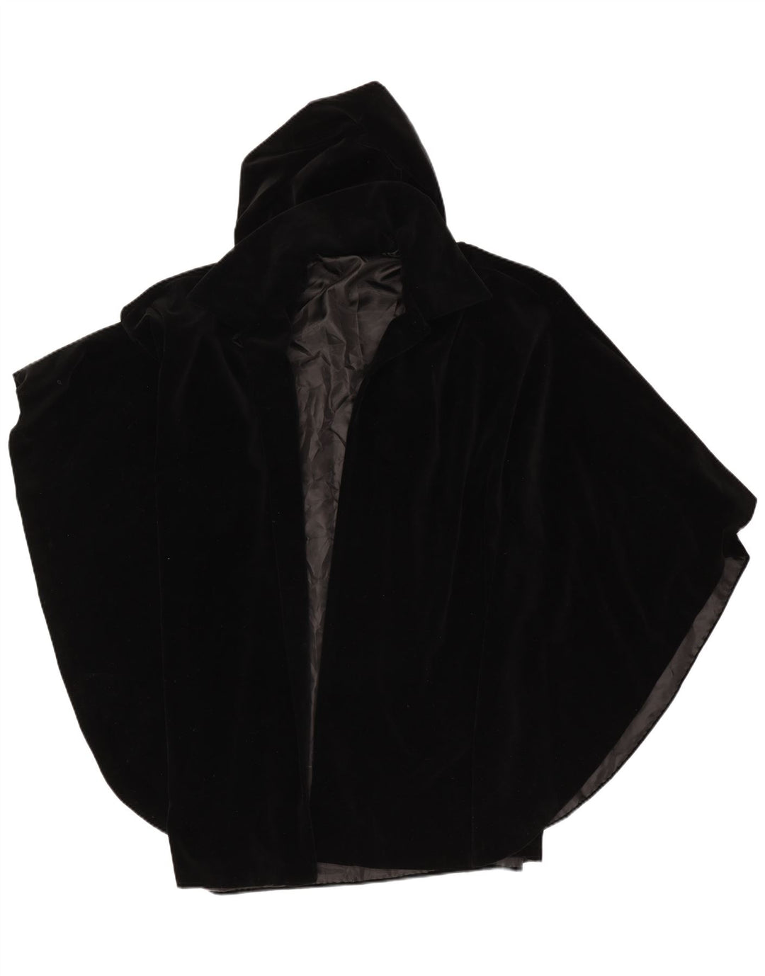 Vintage poncho frakke med åben hætte til kvinder One Size Sort
