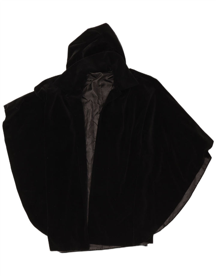 Vintage poncho frakke med åben hætte til kvinder One Size Sort