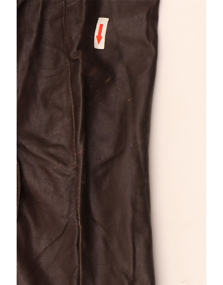 Vintage dame 2-knaps læder blazerjakke UK 12 medium brun