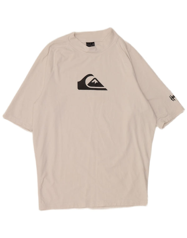 Quiksilver Herre Grafisk T-Shirt Top 2XL Hvid Nylon