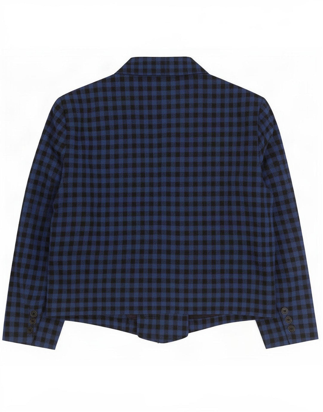 Vintage dame 1-knaps blazerjakke UK 14 Medium Blue Gingham