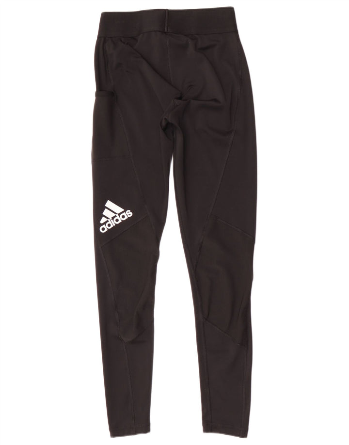 Adidas Womens Tech Fit Grafiske Leggings UK 8/10 Small Black Polyester