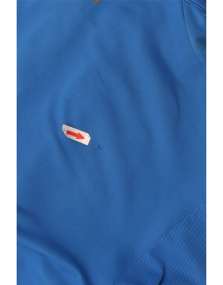 Adidas Herre Climalite Pullover med lynlås-hals Træningsdragt Top Medium Blue Polyester