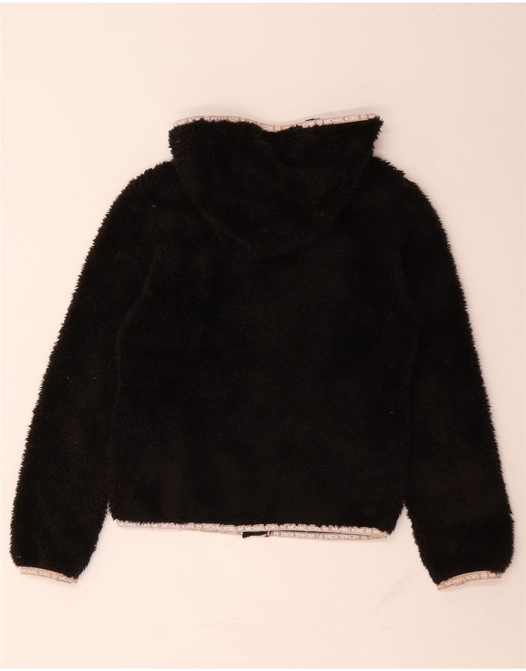Michael Kors Pige Hættejakke Fleece 10-11 År Sort Polyester
