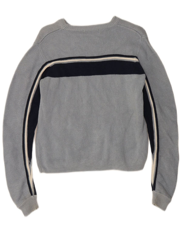 Zara drenge sweater med rund hals 9-10 år blå stribet bomuld retro