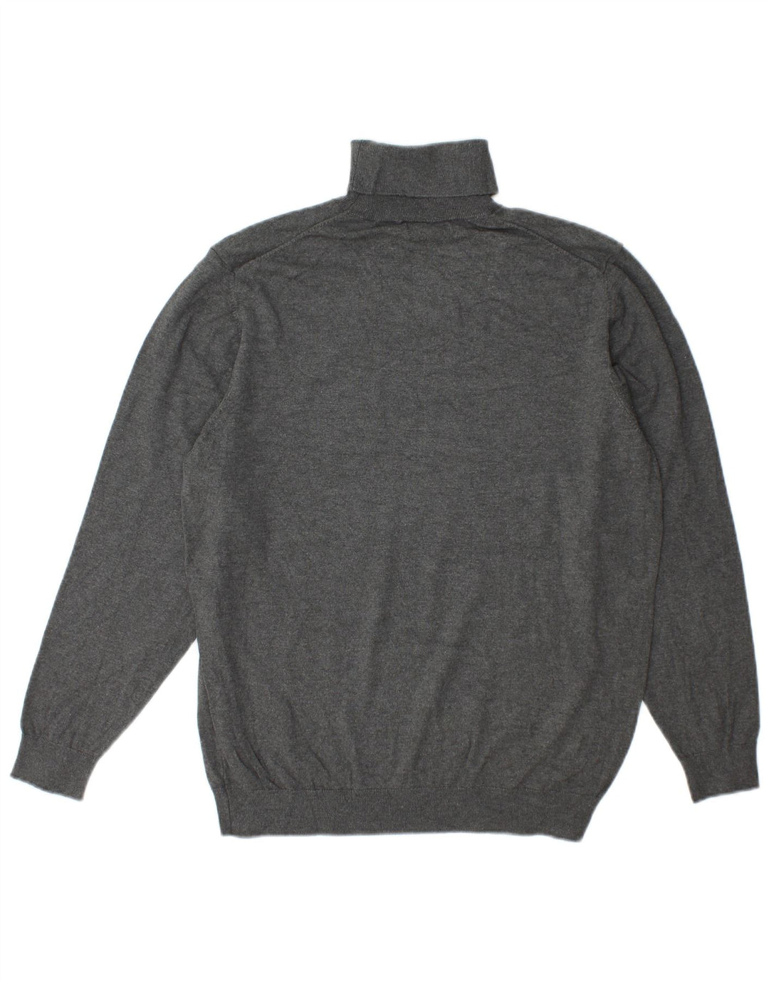 Zara Dame Roll Neck Jumper Sweater UK 16 Large Grå Viscose