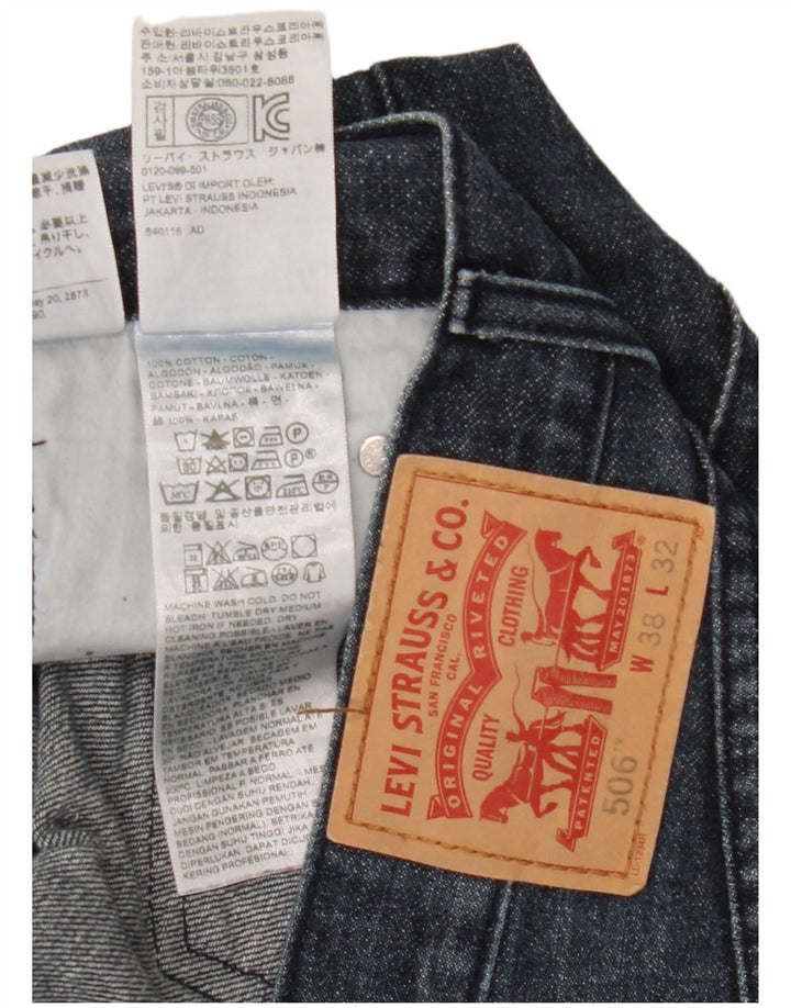 Levi's Herre 506 Straight Jeans W38 L32 Blå Bomuld