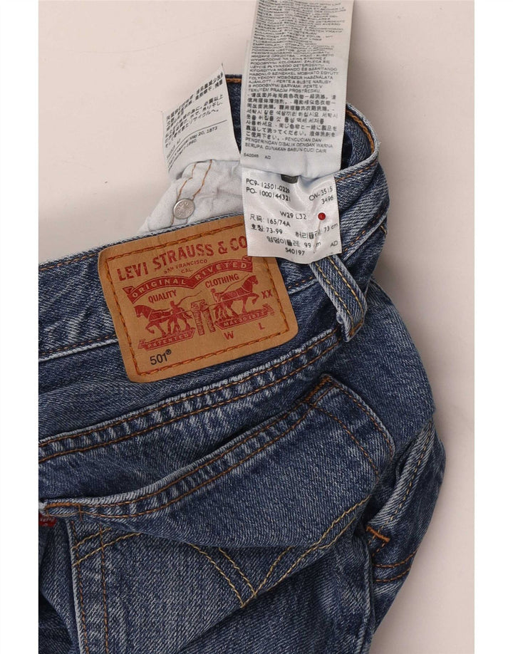Levi's lige jeans til kvinder W29 L32 blå bomuld