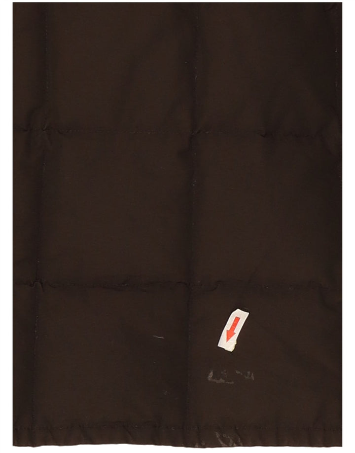 Woolrich Dame Hætte Polstret Frakke UK 12 Medium Khaki Bomuld