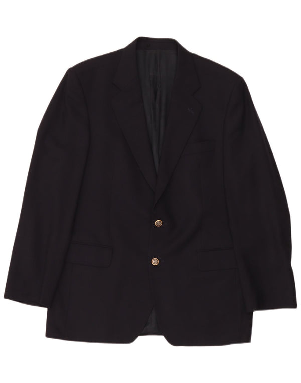 Magee Herre 2 Button Blazer Jacket UK 42 XL Navy Blue New Wool