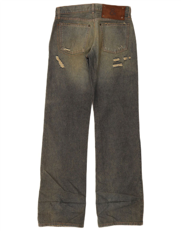 Dolce & Gabbana Dame Distressed Straight Jeans EU 38 Medium W30 L33 Blå