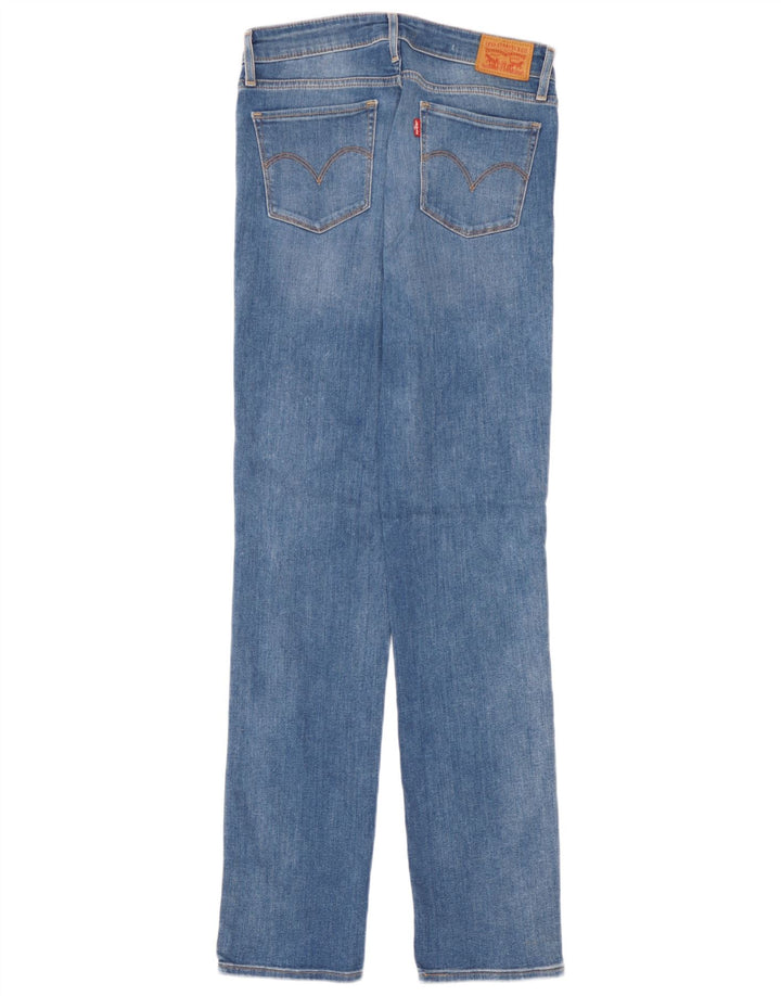 Levi's Dame 714 Straight Jeans W28 L32 Blå Bomuld