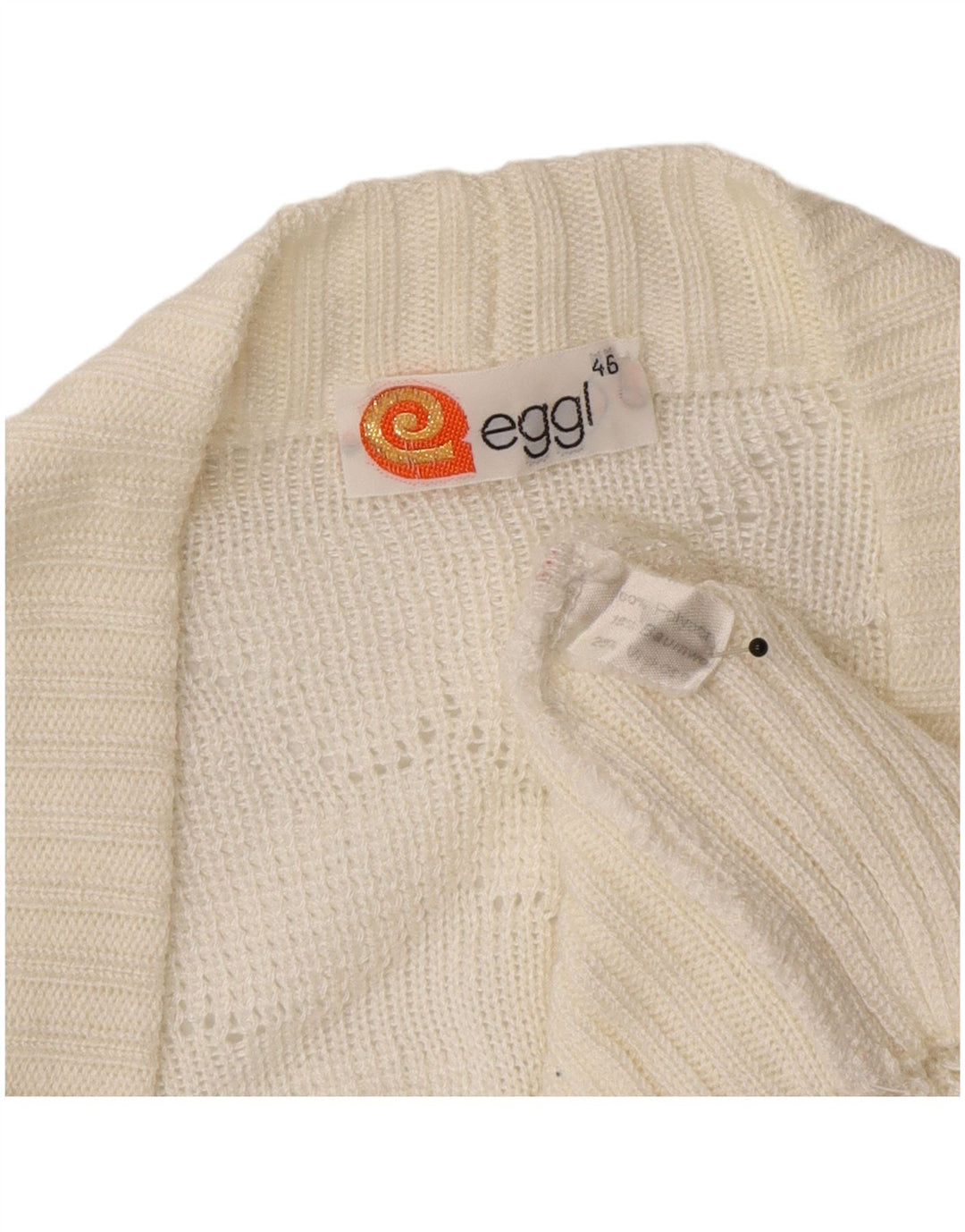 Vintage dame cardigan sweater IT 46 Stor hvid akryl