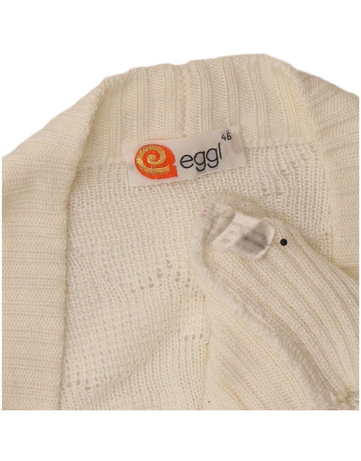 Vintage dame cardigan sweater IT 46 Stor hvid akryl