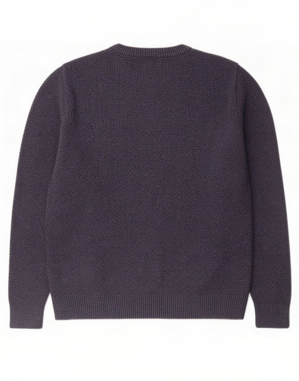 Marks & Spencer Herre sweater med rund hals, medium marineblå bomuld