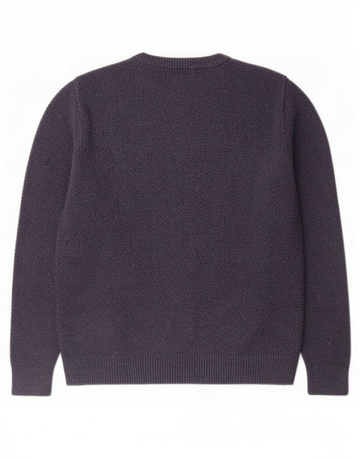 Marks & Spencer Herre sweater med rund hals, medium marineblå bomuld