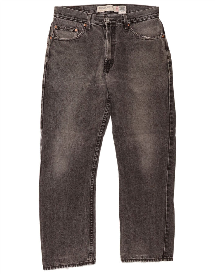 Levi's Herre 505 Regular Fit Straight Jeans W33 L30 Grå Bomuld