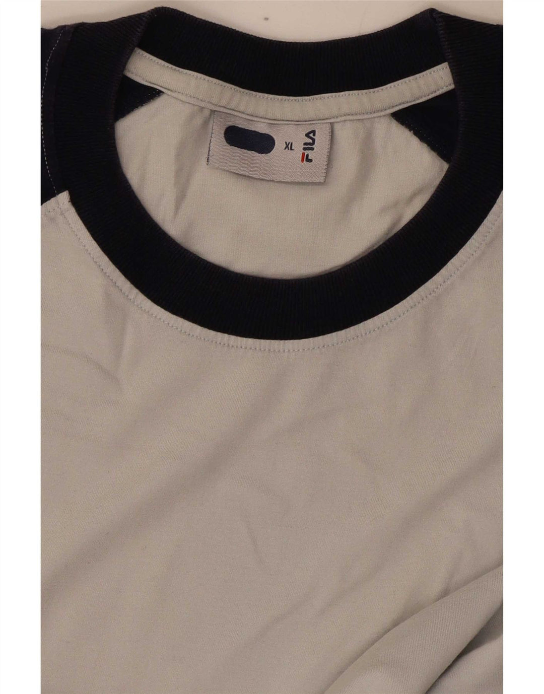 Fila Herre T-Shirt Top XL Grå Colourblock Bomuld