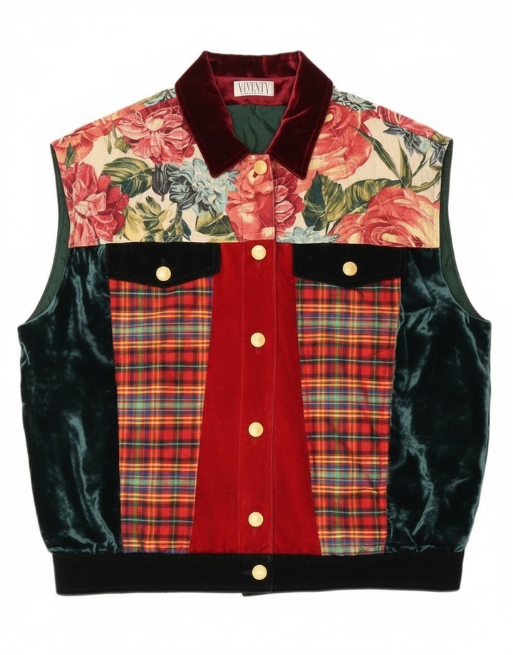 Viventy Womens Oversized Gilet EU 38 Medium Flerfarvet Patchwork