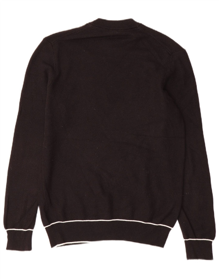 Lyle & Scott Herre sweater med rund hals XS sort bomuld