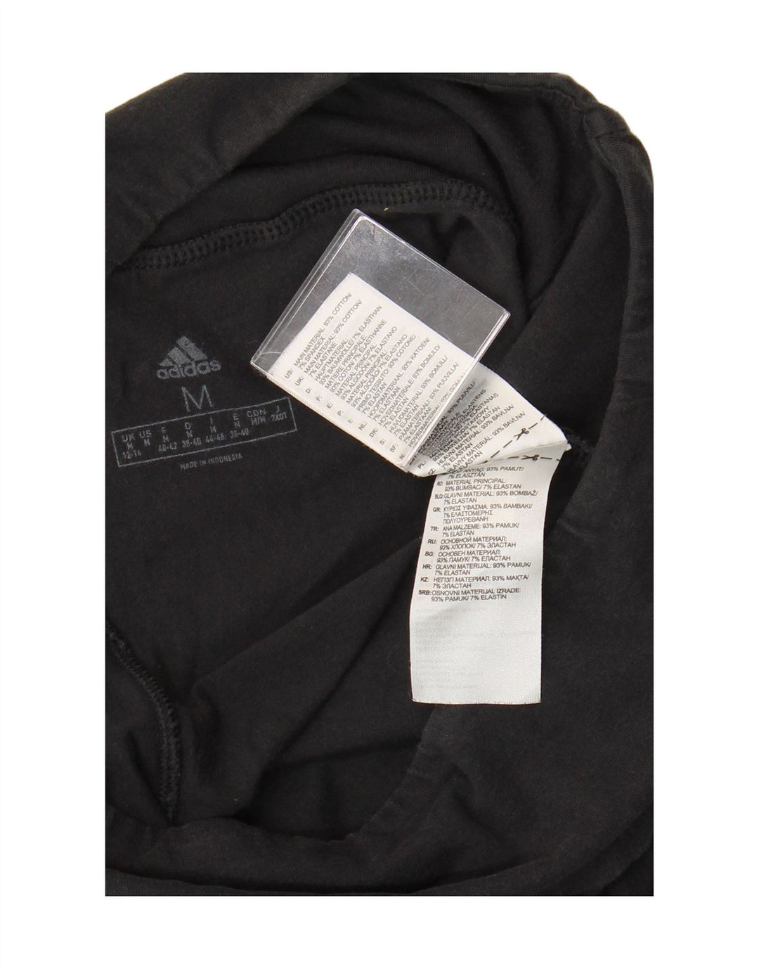 ADIDAS Womens Graphic Leggings UK 12/14 Medium  Black Cotton