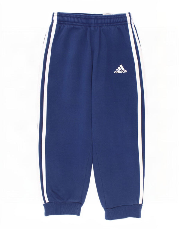 Adidas Drenge Træningsdragt Bukser Joggers 3-4 År Blå Bomuld
