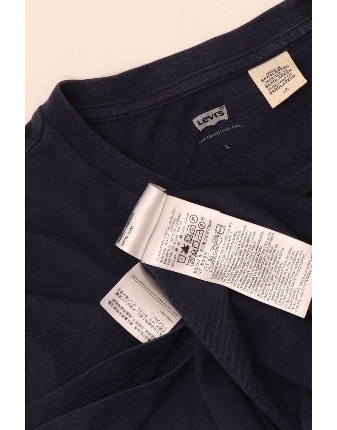Levi's Herre T-shirt Top Stor marineblå bomuld