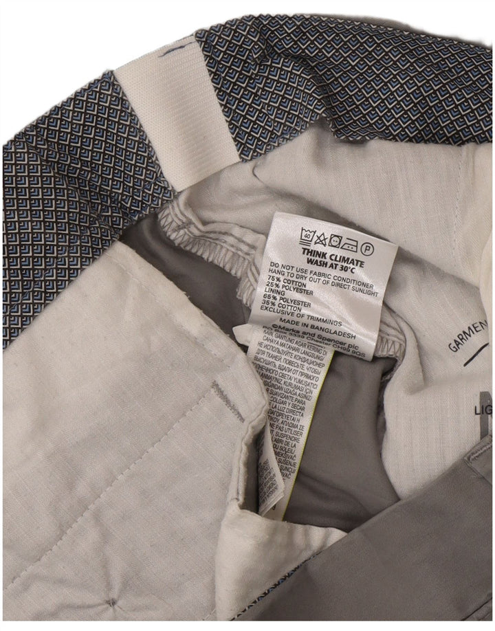 Marks & Spencer Herre Regular Chino Bukser W36 L31 Grå Bomuld
