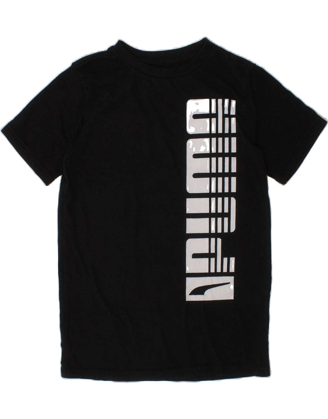 PUMA Boys Graphic T-Shirt Top 10-11 Years Medium Black Vintage Puma and Second-Hand Puma from Messina Hembry 