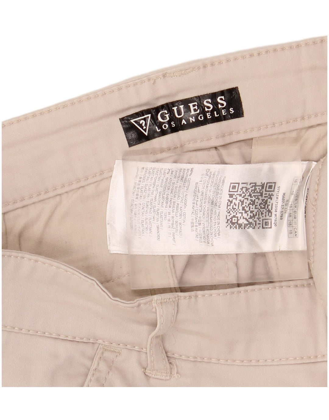 Guess Boys Chino Shorts 15-16 år XL W30 Beige Bomuld