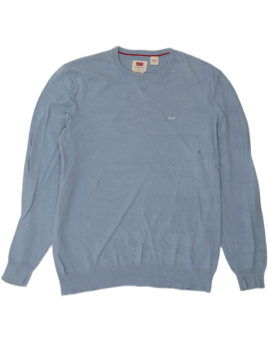 Levi's Herre sweater med rund hals, stor blå bomuld