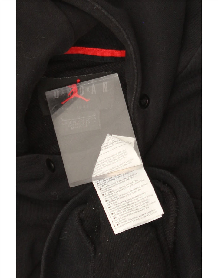 JORDAN Grafisk hættetrøje til mænd Stor sort bomuld