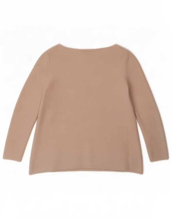 Cos Womens Boat Neck Jumper Sweater UK 6 XS Beige Wool
