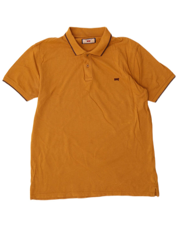 Carrera Mens Regular Fit Polo Shirt Large Yellow Cotton