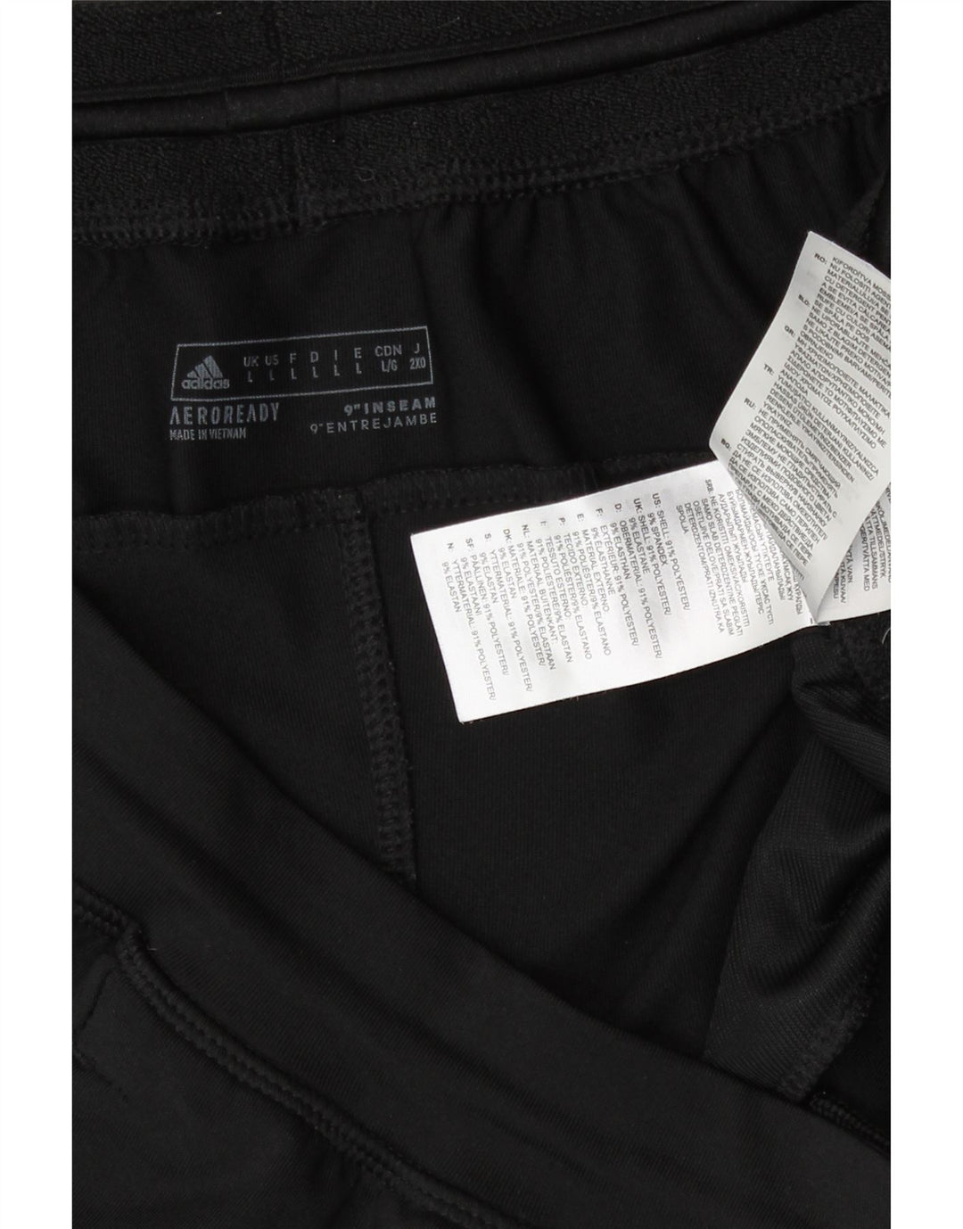 Adidas Herre Aeroready Graphic Sports Shorts Large Sort Polyester