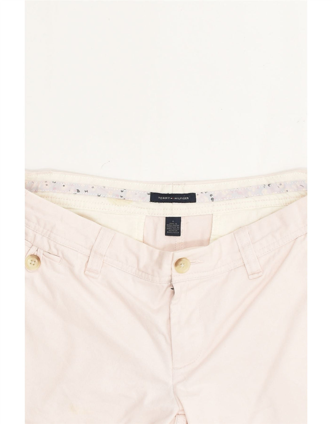 TOMMY HILFIGER Womens Chino Shorts US 6 Medium W30 Pink Cotton | Vintage Tommy Hilfiger | Thrift | Second-Hand Tommy Hilfiger | Used Clothing | Messina Hembry 