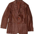 Jean Pierre Herre 2-knaps læderblazerjakke UK 38 Medium Brun