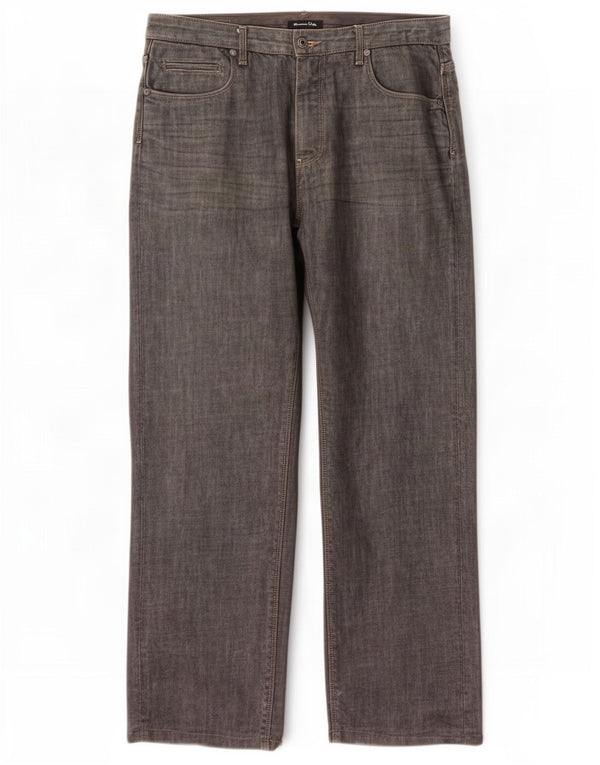 Massimo Dutti Herre Straight Jeans EU 44 Large W34 L29 Grå Bomuld
